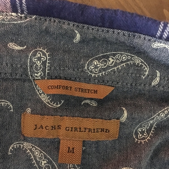 JACH'S GIRLFRIEND Blue Plaid Flannel Shirt Size M - Picture 5 of 7